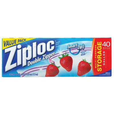 Ziploc Ziploc and Plastic Bags Double Zipper Plastic Storage Bags, 1.