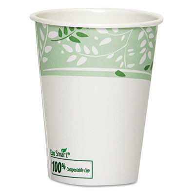 DIXIE 2342PLA PLA Hot Cups, Paper w/PLA Lining, Viridian, 12 oz, 1000/Carton