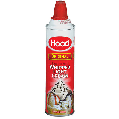Hood Original Light Sweetened Whipped Cream 14 Oz Aerosol Can