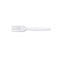 Dixie Plastic Forks - Heavy Mediumweight - White - 100 ct.
