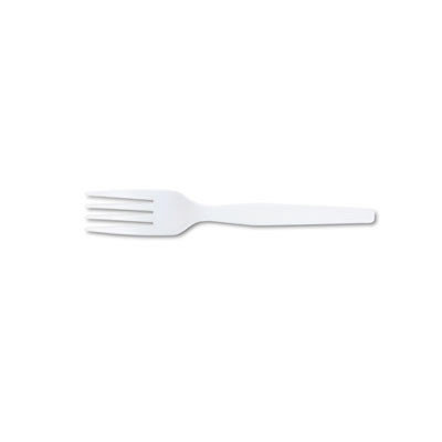 Dixie Plastic Forks - Heavy Mediumweight - White - 100 ct.