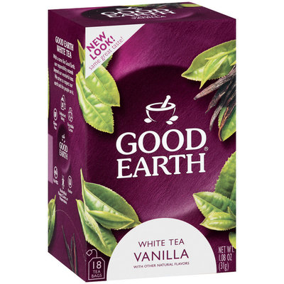 Good Earth White Tea Vanilla Blend Tea Bags 18 Ct Box