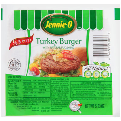 Jennie-O® Turkey Burger with Natural Flavoring 5.33 oz. Pack
