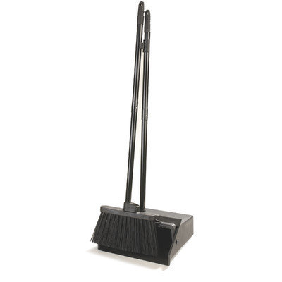 Carlisle Brooms & Mops Duo-Pan Lobby Dust Pan and Duo-Sweep Broom Black