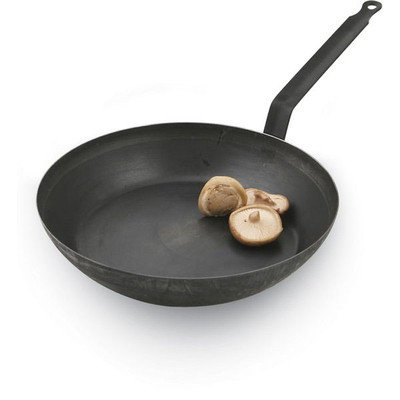 Paderno World Cuisine 10-1/4in Black Steel Fry Pan