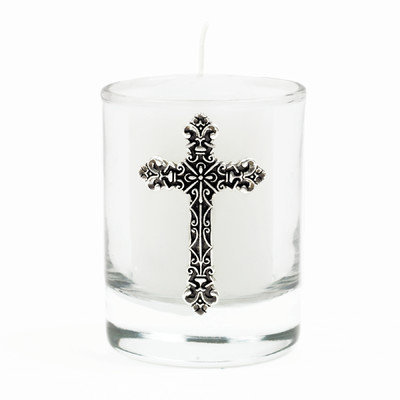 Bobsiemondesigns Elaborate Cross Votive Candle