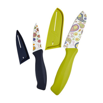Fiesta 4 Piece Decal Knife Set Color: Flamingo