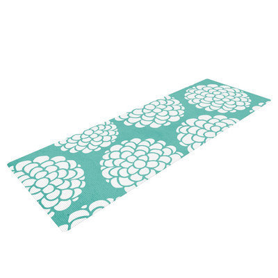 Kess Inhouse Hydrangea's Blossoms by Pom Graphic Design Circles Yoga Mat