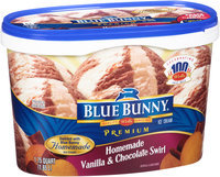 Blue Bunny Premium Ice Cream Homemade Vanilla & Chocolate Swirl