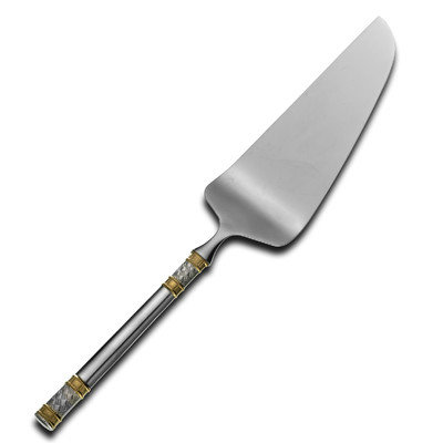 Wallace Aegean Weave Gold Accent Steak Carving Fork with Hollow Handle