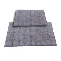 Textile Decor Castle 2 Piece 100% Cotton New Tile Spray Latex Bath Rug Set, 24 H X 17 W and 30 H X 20 W