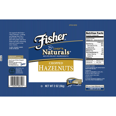 Fischer® Chef's Naturals® Chopped Hazelnuts 2 oz Bag