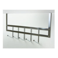 Taymor Straight Bar with 5 V Hook Finish: Satin Nickel