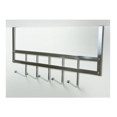 Taymor Straight Bar with 5 V Hook Finish: Satin Nickel