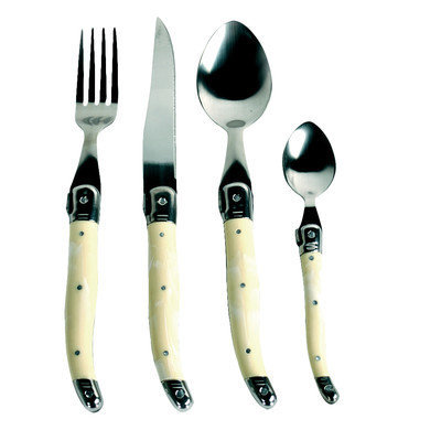 Lebrun French Cutlery LeBrun French Flatware Ivory 'Azale' 24 Piece Set