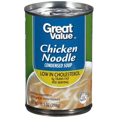 Great Value Reduced Sodium Chicken Noodle Condensed Soup, 10.5 oz