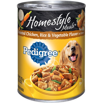 Pedigree® Home Style Meals™ Roasted Chicken, Rice & Vegetable Flavor in Gravy Dog Food