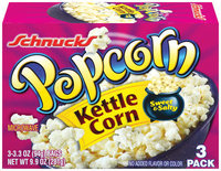 Schnucks Microwave Kettle Corn 3.3 Oz Popcorn 3 Pk Box