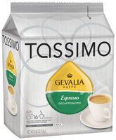 Tassimo Gevalia Espresso Decaf Coffee 16 Ct Bag