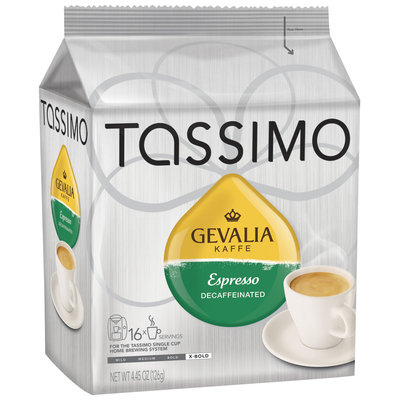 Tassimo Gevalia Espresso Decaf Coffee 16 Ct Bag