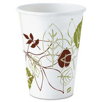 Dixie Paper Cups Hot Cups, Polylined, 120z, 500/CT, Pathways/White