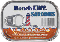 Beach Cliff® Sardines in Louisiana Hot Sauce 3.75 Oz Tin