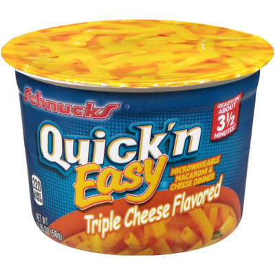 Schnucks® Quick 'n Easy® Triple Cheese Flavored Microwaveable Macaroni & Cheese Dinner 2.05 oz. Microcup