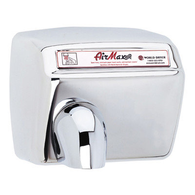 World Dryer AirMax Heavy Duty Hand Dryer Finish: Polished Stainless Steel, Voltage: 110-120 V