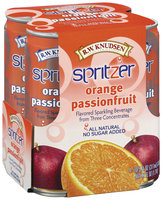 R.W. Knudsen Spritzer Orange Passionfruit Flavored 10.5 Oz Sparkling Beverage 4 Pk Cans