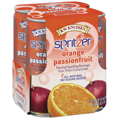 R.W. Knudsen Spritzer Orange Passionfruit Flavored 10.5 Oz Sparkling Beverage 4 Pk Cans