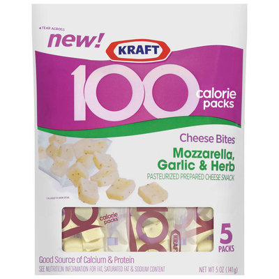 Kraft 100 Calorie Packs Mozzarella Garlic & Herb Cheese Bites 5 Ct Peg
