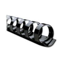 Gbc Connect GBC Combbind Binding Spine - 0.31 Diameter - 40 Sheet Capacity - For Binding - PVC Plastic - 100 / Box - Black