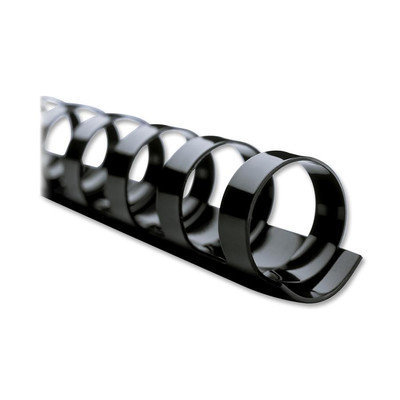 Gbc Connect GBC Combbind Binding Spine - 0.31 Diameter - 40 Sheet Capacity - For Binding - PVC Plastic - 100 / Box - Black