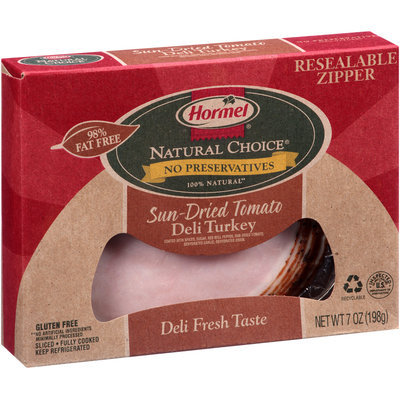 Hormel® Natural Choice® Sliced Sun-Dried Tomato Deli Turkey 7 oz. Box