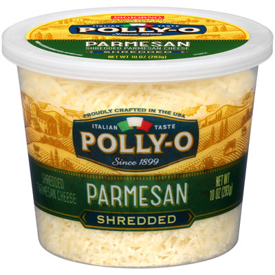 Polly-O Shredded Parmesan Cheese 10 oz. Tub