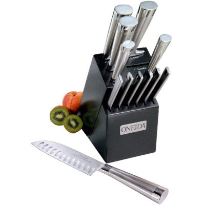 Oneida 13-piece Stainless Steel/ Lacquer Knife Block Set