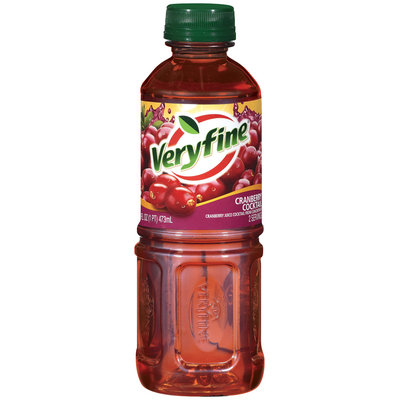 Veryfine Cranberry Cocktail Cranberry Juice Cocktail 16 Oz Plastic Bottle