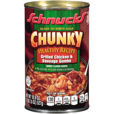 Schnucks® Chunky Healthy Recipe Grilled Chicken & Sausage Gumbo Soup 18.6 oz. Can