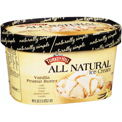Turkey Hill® Vanilla Peanut Butter All Natural Ice Cream 48 fl. oz. Carton
