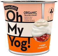 Stonyfield Organic™ Oh My Yog!™ Orange Cranberry Trilayer Yogurt 6 oz. Cup