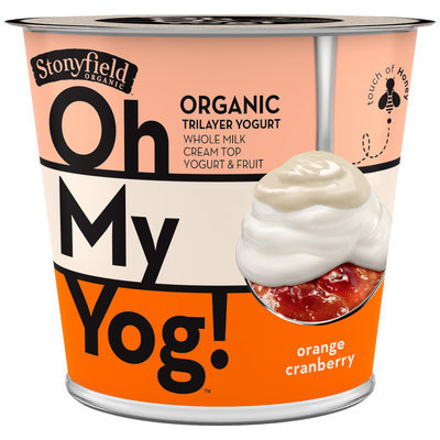 Stonyfield Organic™ Oh My Yog!™ Orange Cranberry Trilayer Yogurt 6 oz. Cup