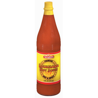 Springfield Louisiana Hot & Spicy Hot Sauce 12 Oz Glass Bottle