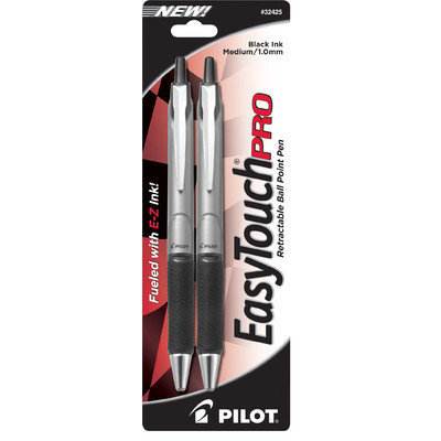 Pilot Black Medium Easy Touch Pro Ballpoint Pen 2 Count