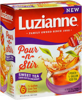 Luzianne® Pour-n-Stir™ Sweet Tea Liquid Iced Tea Concentrate 6-1 fl. oz. Pouches