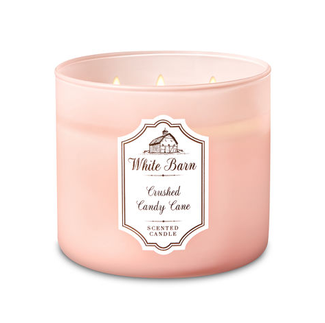 Bath Body Works White Barn CRUSHED CANDY CANE 3-Wick Candle