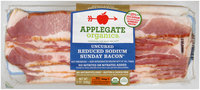 Applegate Organics® Uncured Reduced Sodium Sunday Bacon® 8 oz. Package