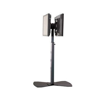 Chief MF2U Medium Flat Panel Dual Display Floor Stand, 250 lbs Load Capacity, Black
