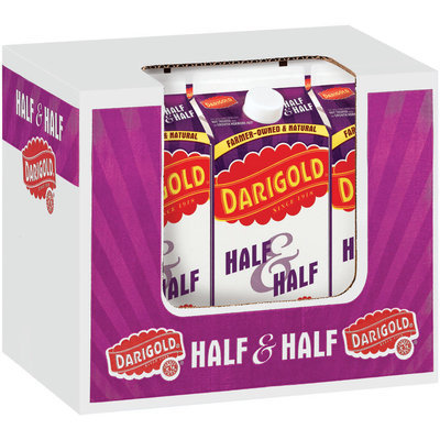 Darigold Half Gallon Half & Half 6 Pk Corrugated Display
