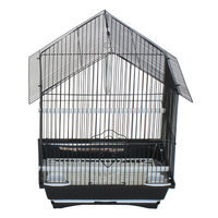 Yml House Top Style Small Parakeet Cage With Food Access Doors Color: Black