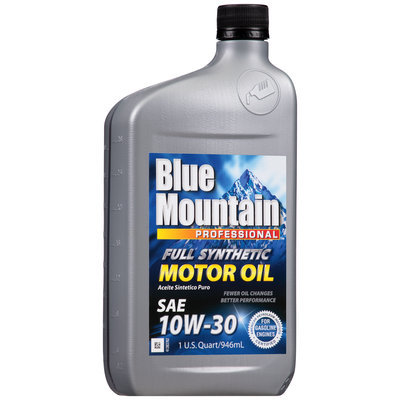 Blue Mountain™ 10W-30 Full Synthetic Motor Oil 1 qt. Bottle